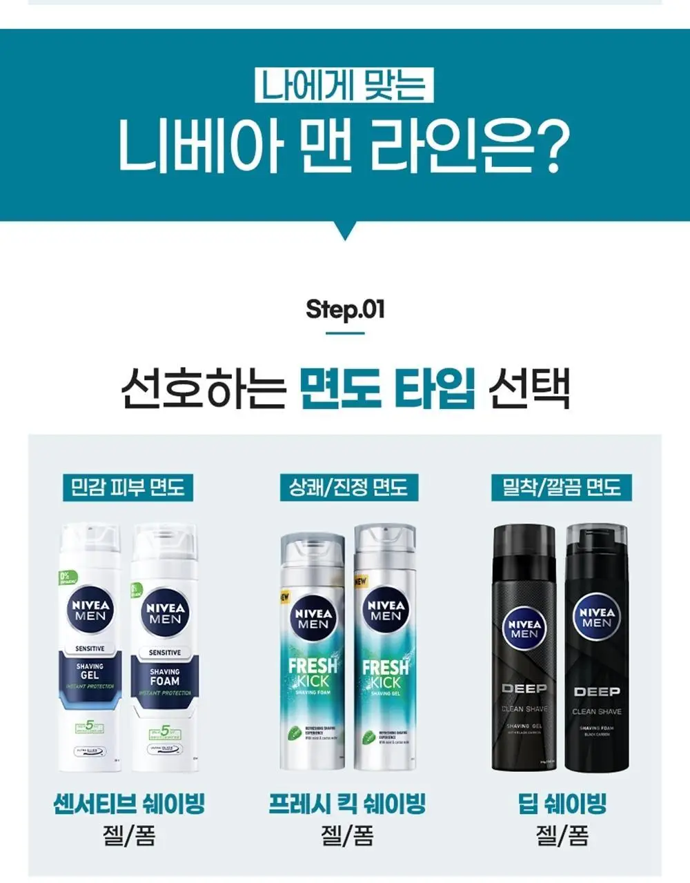 [쿨링효과] 니베아 맨 프레시 킥 쉐이빙 폼 200ml 상세페이지 8